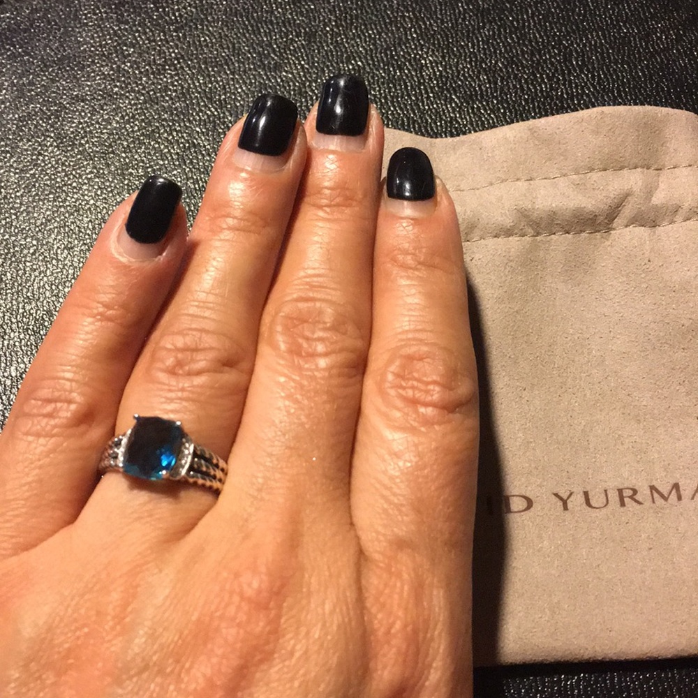 DAVID YURMAN Diamond Sterling Topaz Ring - Picture 3 of 6